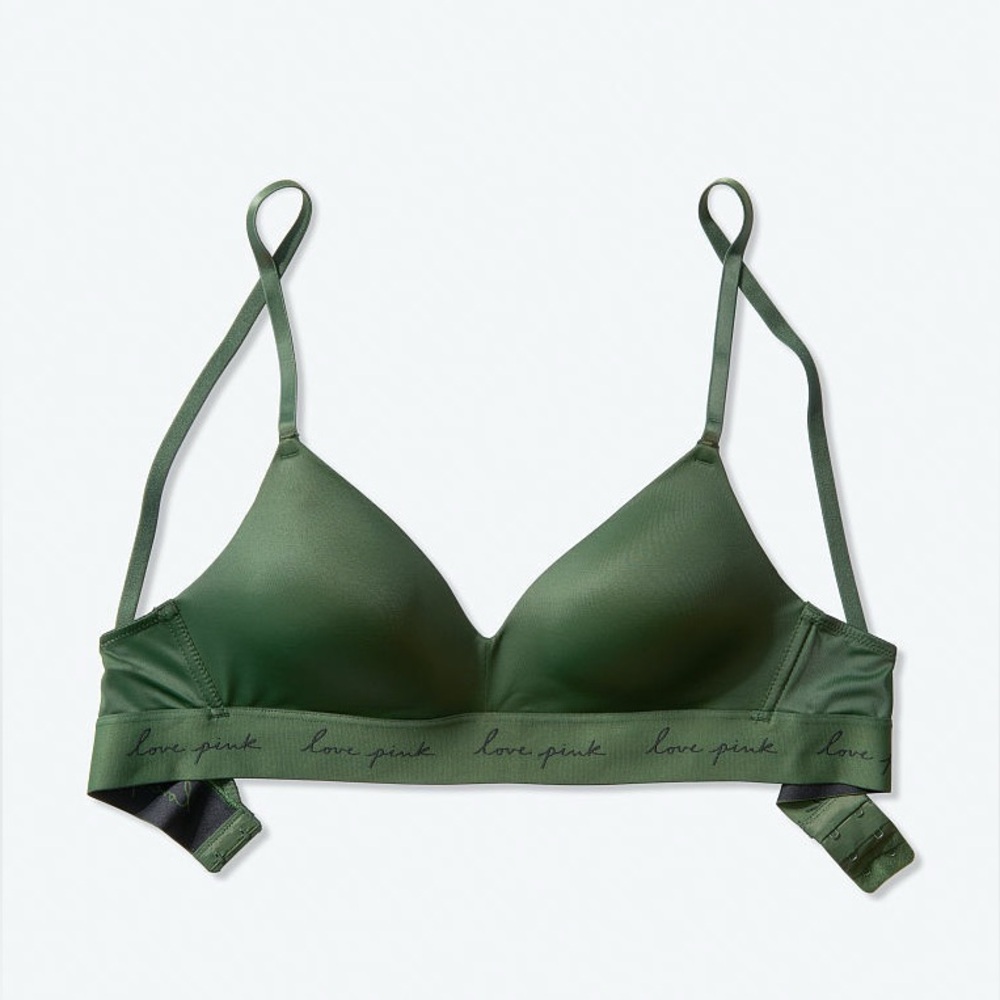 PINK Victoria's Secret Green Lightly Lined T Shirt Bra 34A